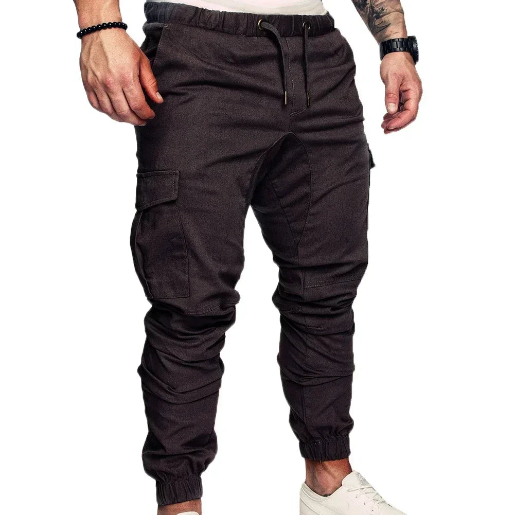 Drawstring Adjustable Slim Fit Athletic Pants
