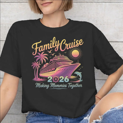 Summer Family Cruise 2026 Cotton T-Shirt – Matching Memories Vacation Tee