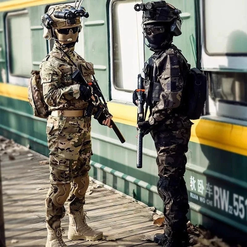 Kids' Tactical Camouflage Military Uniform & Gear Set