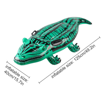 Adventure-Ready Crocodile Inflatable Ride-on with Handles