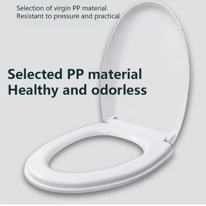 Quiet-Close Contoured Household Toilet Seat with Lid