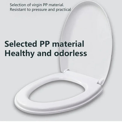 Quiet-Close Contoured Household Toilet Seat with Lid