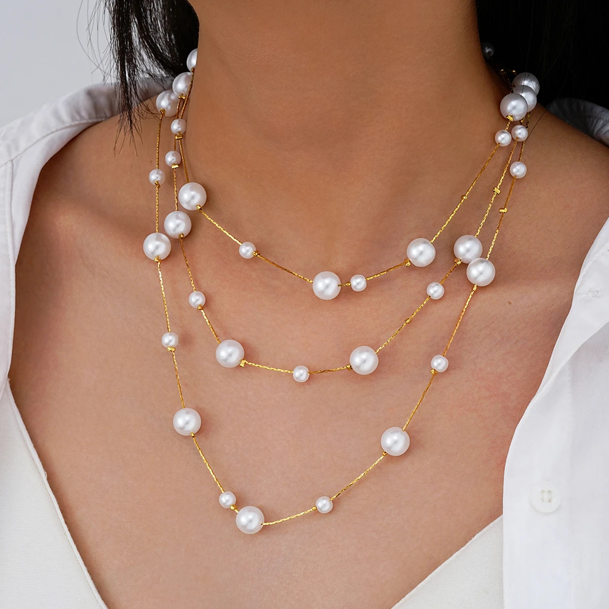 Gold Color Designer Multilayer Chain