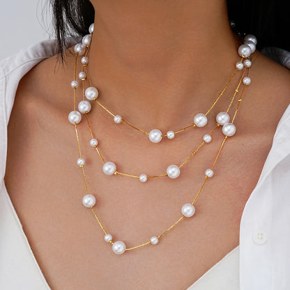 Gold Color Designer Multilayer Chain