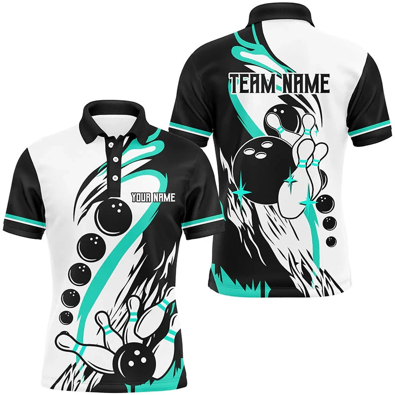 Men's Custom Astronaut Graphic Bowling Polo Shirt