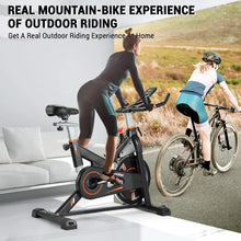 Stationary Bike with Silent Belt Drive Heavy Flywheel Multigrips Handlebar