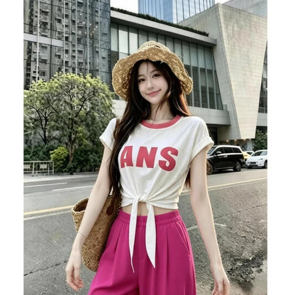 Women’s Patchwork O-Neck Short Sleeve Tee