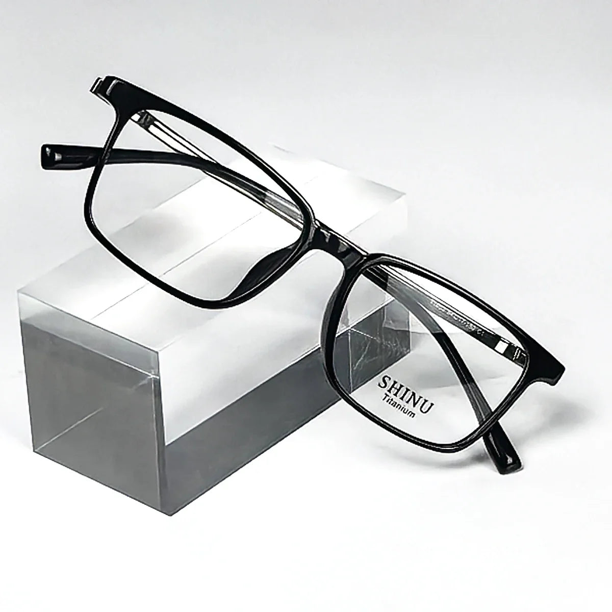 SHINU Men’s Intelligent Progressive Multifocal Reading Glasses – Titanium Square Frames