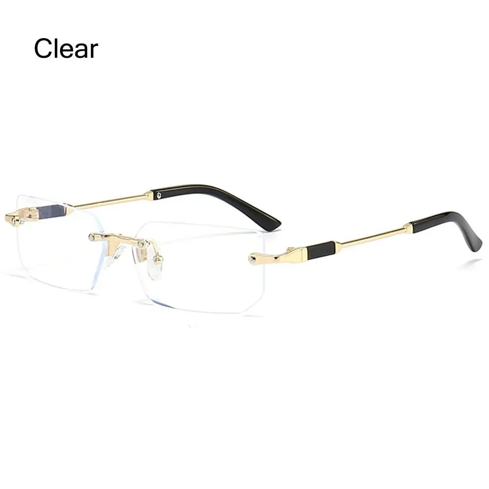 UV400 Rimless Rectangle Sunglasses