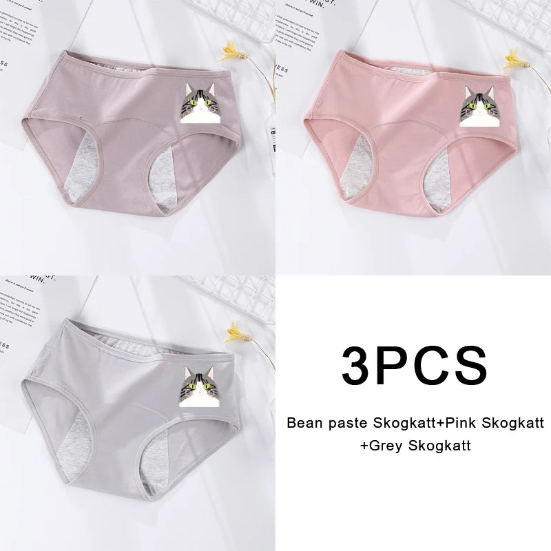 3PCS Large Flow Menstrual Briefs