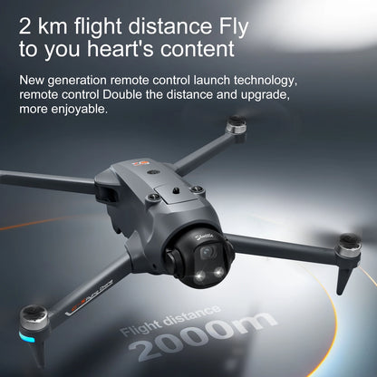 ZNLYRION Foldable GPS RC Drone with Screen Remote & 720P HD Camera