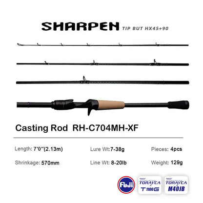 PURELURE SHARPEN Soft Lure Long Spinning and Casting Action Rods