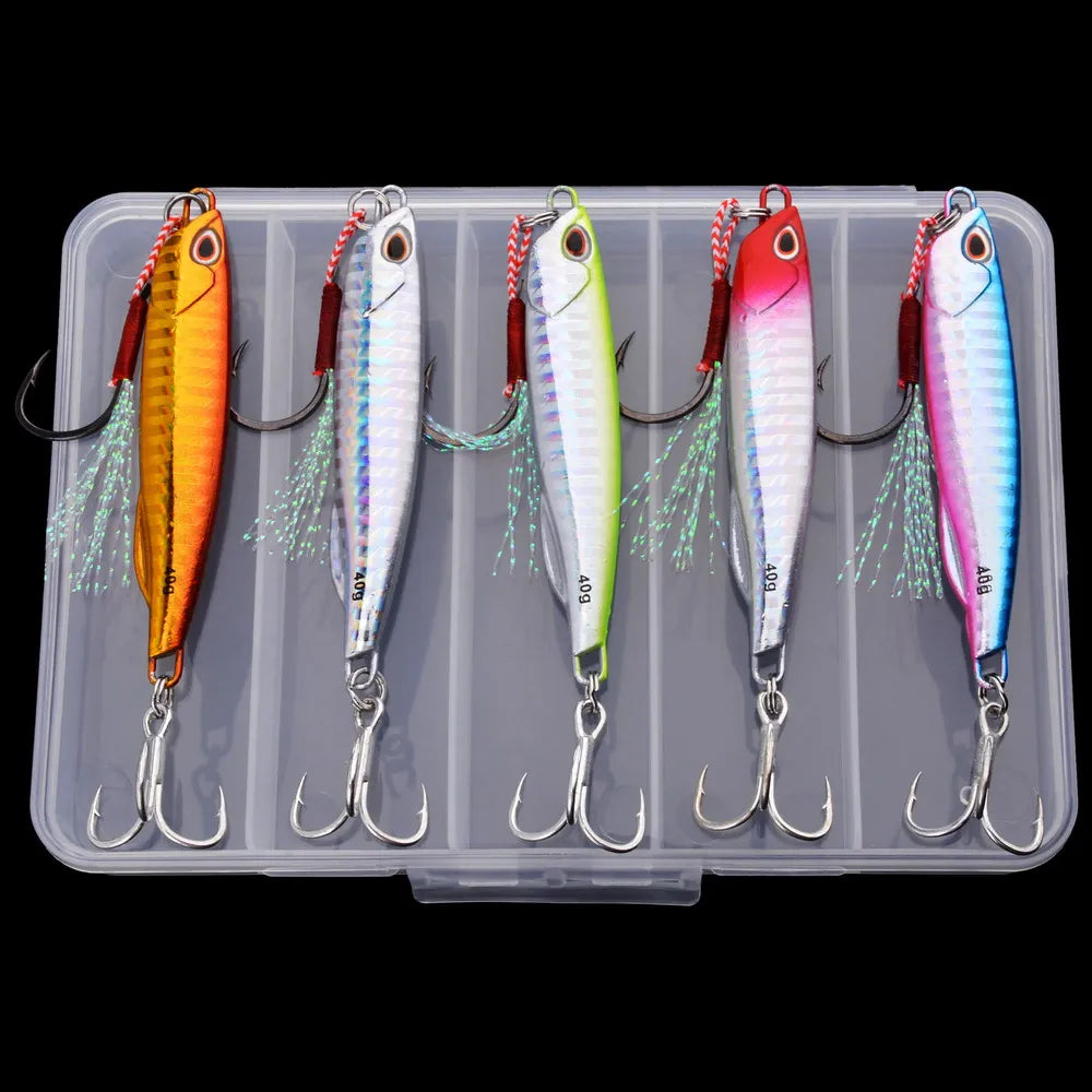 Aorace 5PCS Metal Jig Fishing Lure