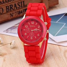 Geneva Ladies Silicone Strap Quartz Wristwatch