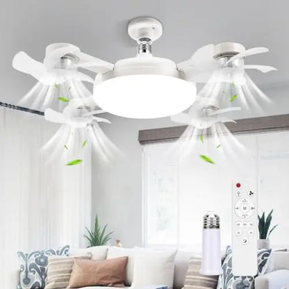 60W Drone-Design E27 LED Ceiling Fan Light with Remote