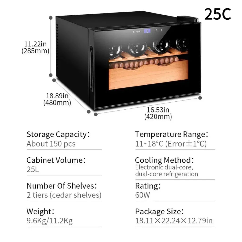 Intelligent Compressor Constant Temperature and Humidity Control Humidor