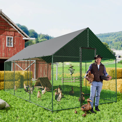 Heavy Duty Outdoor Metal Chicken Coop & Poultry Run