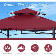 BBQ Gazebo Canopy with LED Light 8x5 Feet Durable and Weather-Resistant