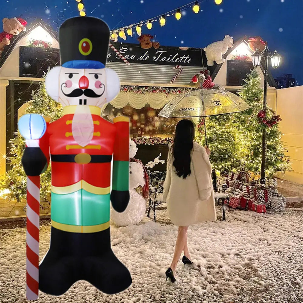 Inflatable Christmas Decorations with Built-in LED Lights