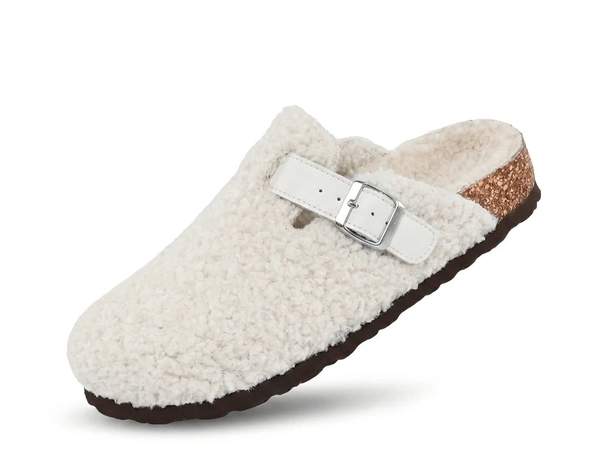 Evshine Winter Women’s Furry Cork Clogs