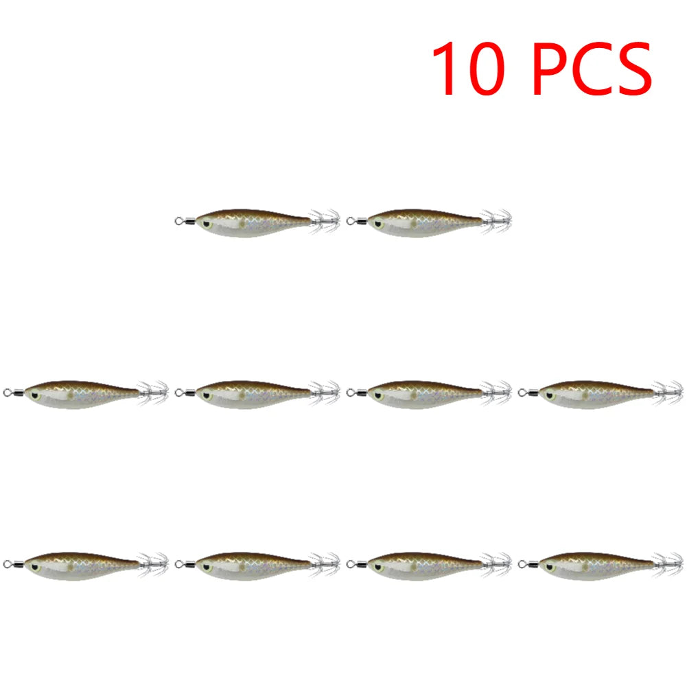Luminous 80mm Squid Jig Hook Fishing Lures (Artificial Hard Bait)