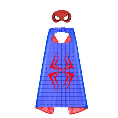 Kids' Superhero Capes & Masks Set – Cartoon Dress-Up Costume Party Favor