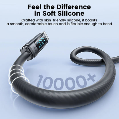 Toocki 100W USB-C to USB-C Fast Charging Cable with LED Digital Display