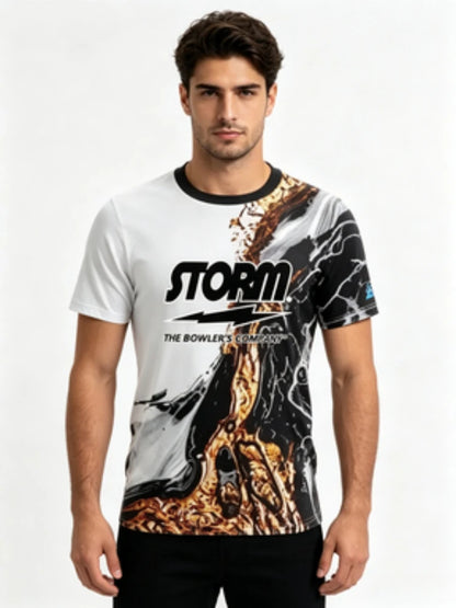 Storm Marble Fluid Graphic Performance Bowling Jersey