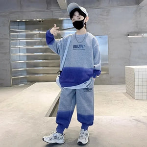 Oversized Long-sleeve Top and Baggy Pants Set