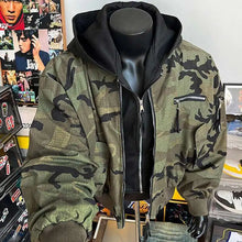Camouflage Hooded Jacket with Hat