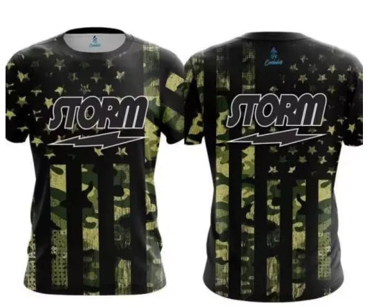 Storm Marble Fluid Graphic Performance Bowling Jersey