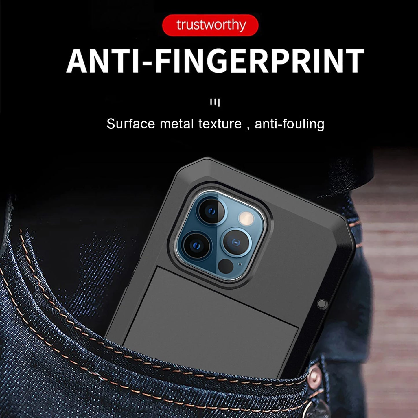 Heavy-duty Protective Armor Metal Shell Case for iPhone