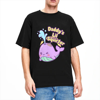 Funny Whale Graphic Cotton T-Shirt