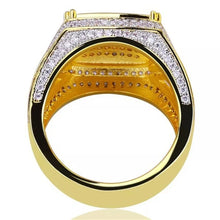 Gold-Plated Square Two-Tone Ring