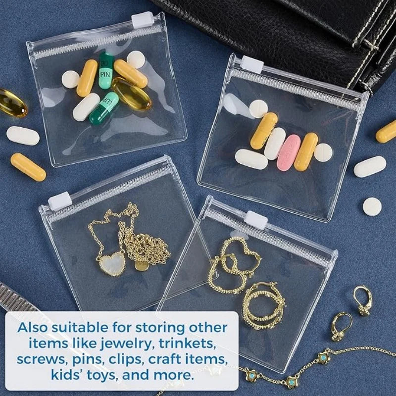 Small Pill/Jewelry Zippered Storage Bags