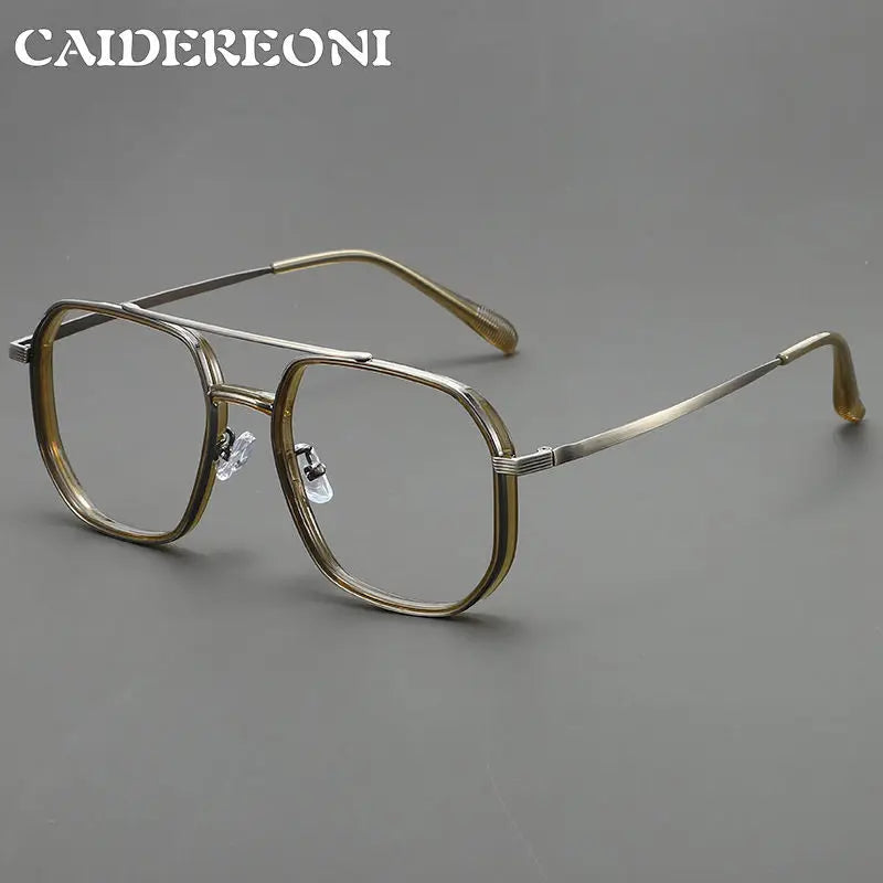 Retro Aviator Anti-Blue Light Glasses with Custom Reading Lenses