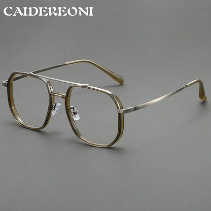 Retro Aviator Anti-Blue Light Glasses with Custom Reading Lenses
