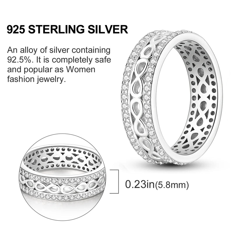 925 Sterling Silver Infinite Love Cubic Zircon Ring