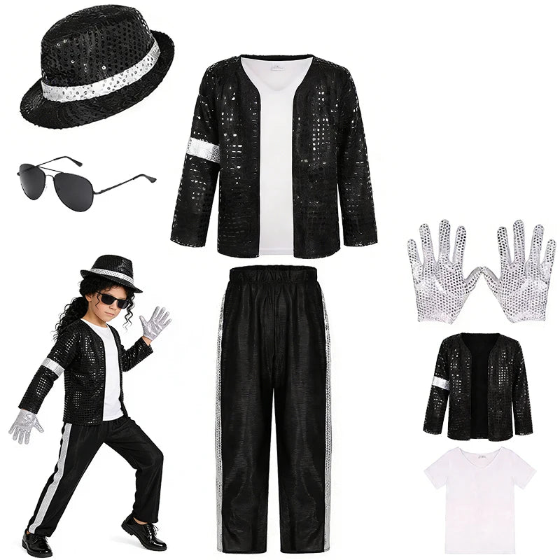 Kids' Michael Jackson Inspired Pop Star Costume Set