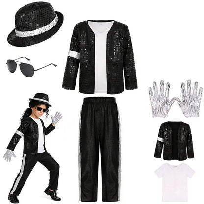 Kids' Michael Jackson Inspired Pop Star Costume Set
