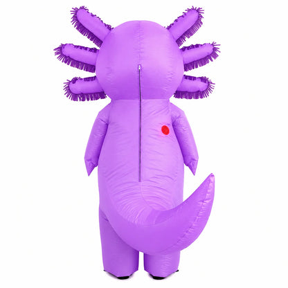 Inflatable Purple Axolotl Adult Costume - Halloween Cosplay & Party Outfit