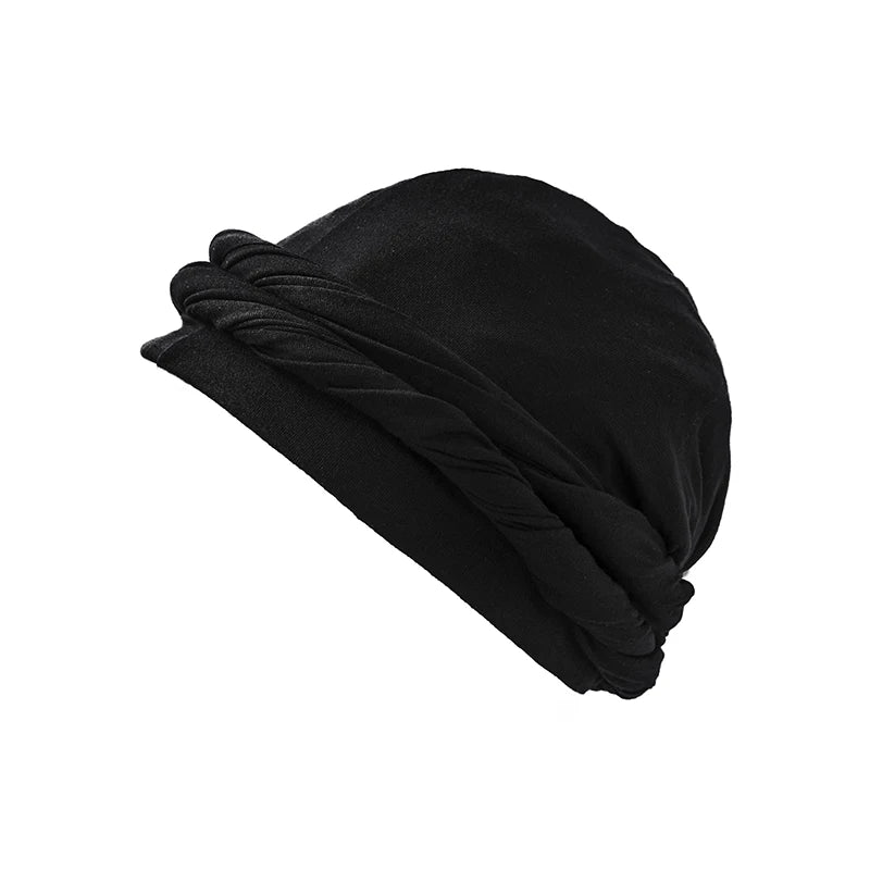 Burr Trim Twisted Tail Fringe Cotton Bandana Hat