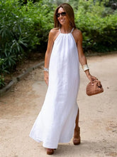 Cotton Simple Style Sleeveless Summer Dress