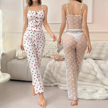 2-Piece Transparent Back Pajama Set