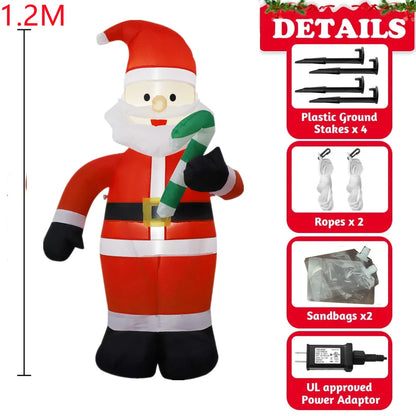 Inflatable Christmas Decorations with Built-in LED Lights