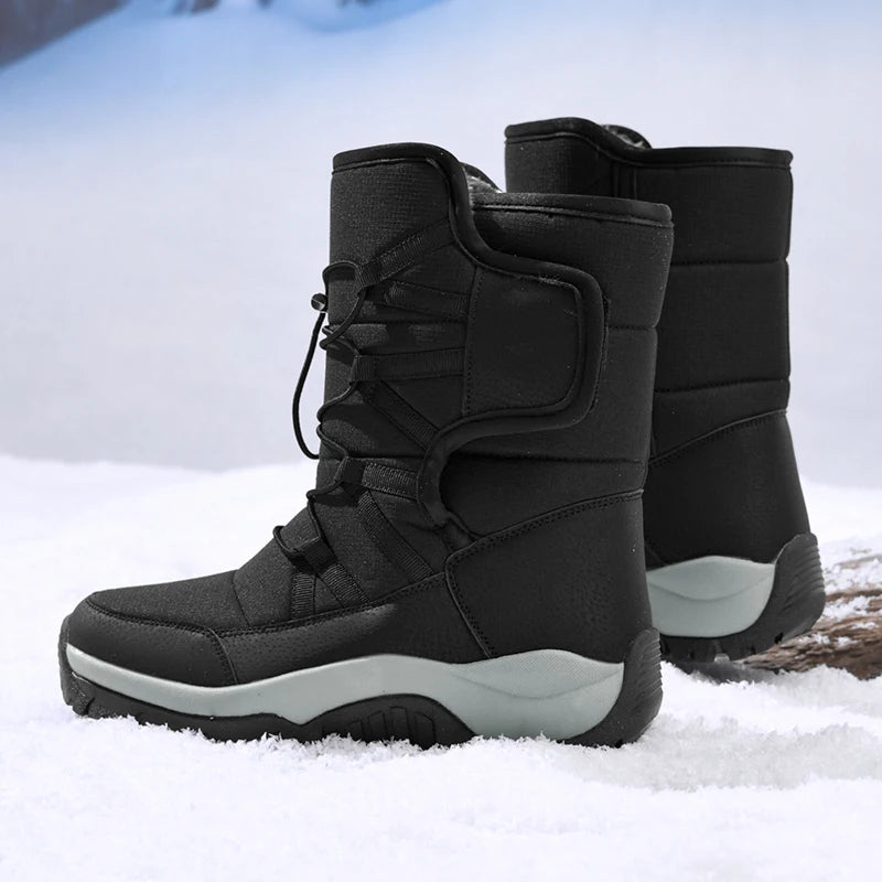 Unisex Waterproof Plush Winter Snow Boots