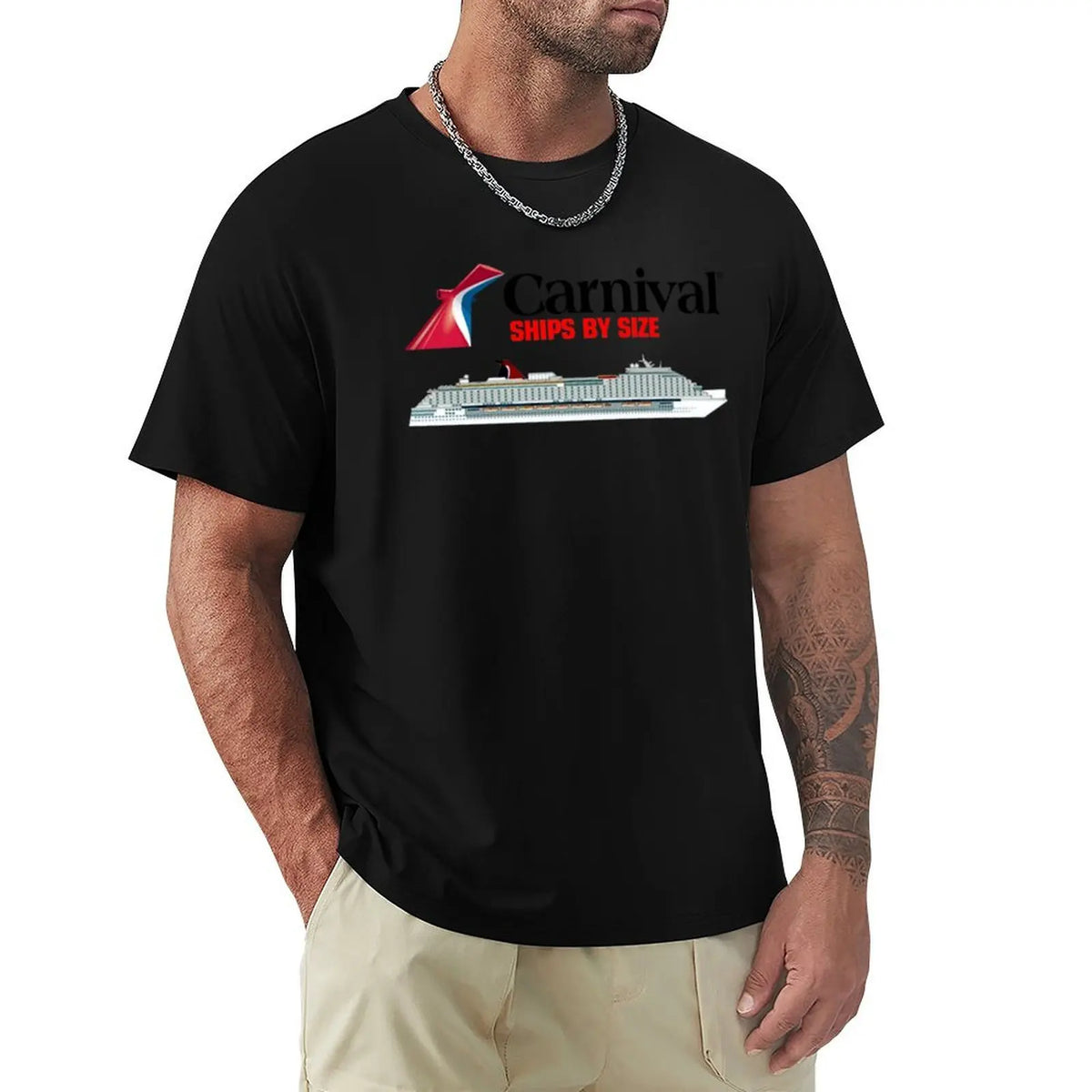 Carnival Cruise Ships by the Sea Men's Short-Sleeve T-Shirt