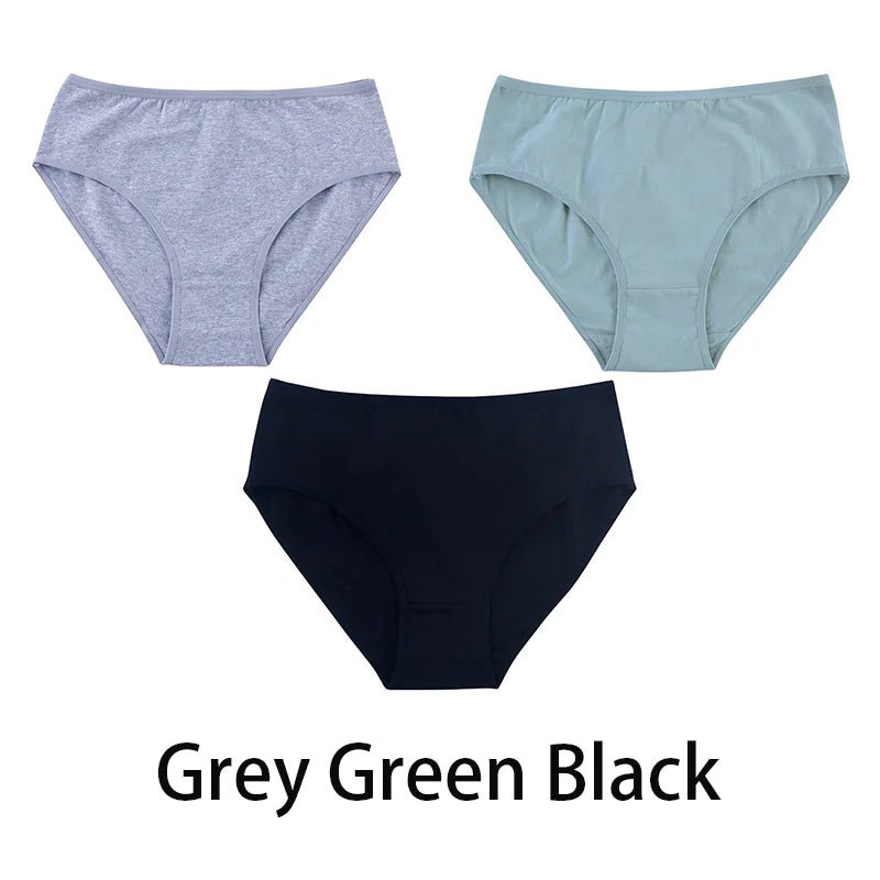3PCS Seamless Cotton Panties
