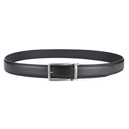 Leather Metal Automatic Buckle Belt