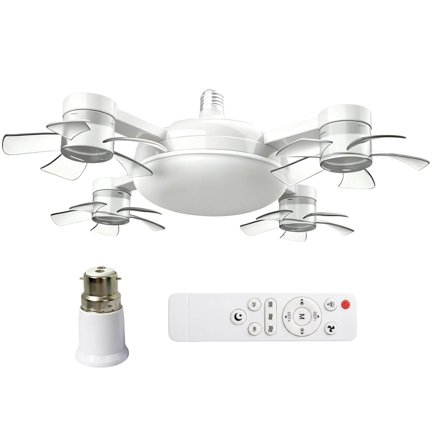 Modern Socket Ceiling Fan Light with Remote